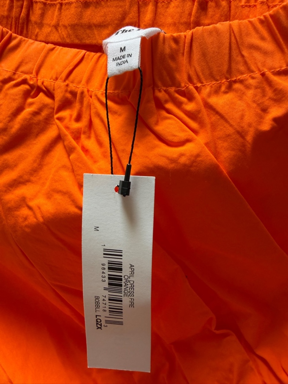 One-Shoulder Dress in Fire Orange by